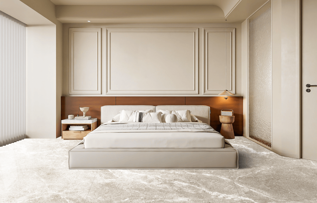Room with grey wood-style floor