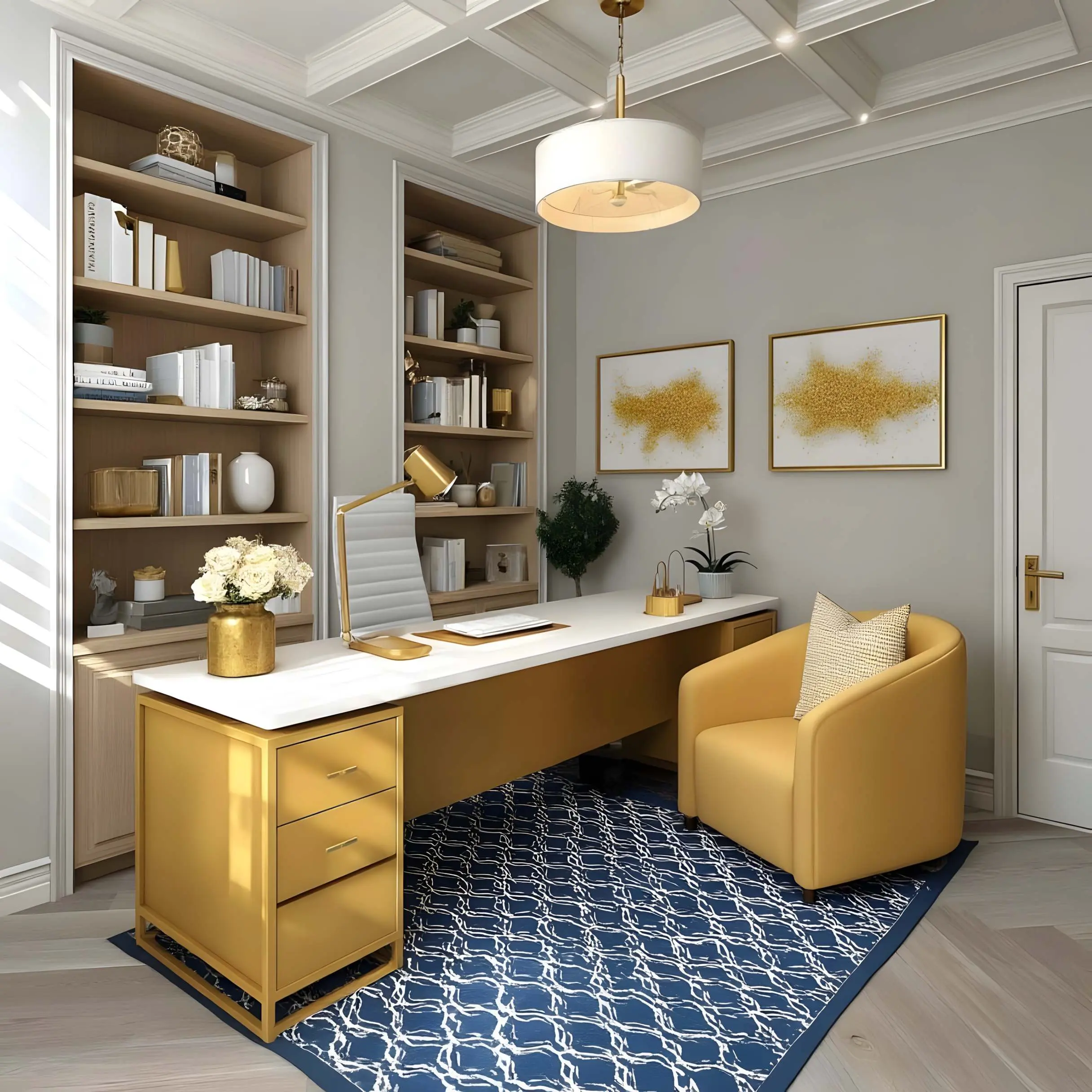 Compact home office layout