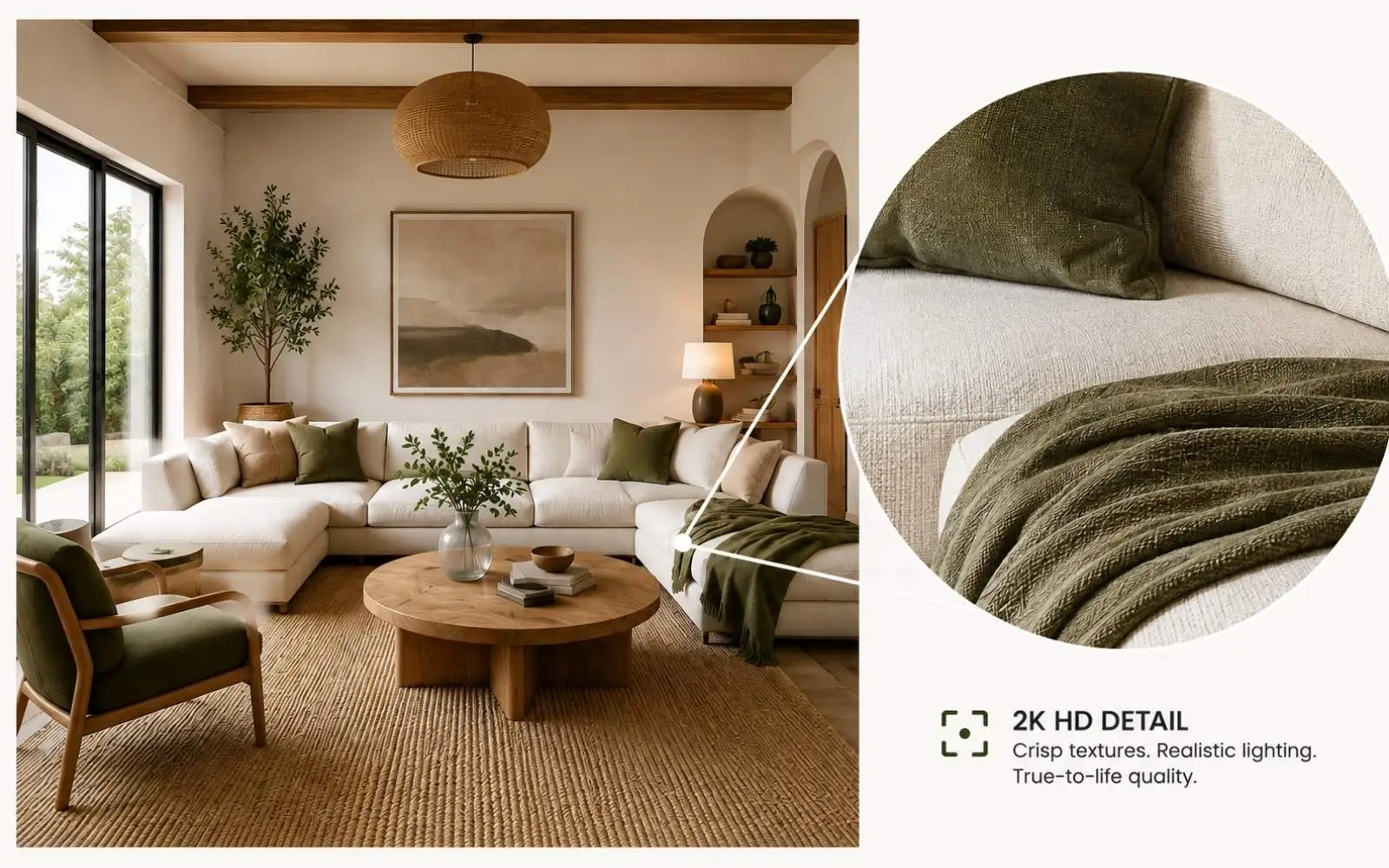House AI 2K HD output example living room